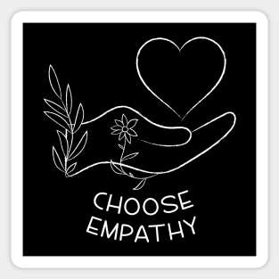 Choose Empathy | Line Art Design Sticker